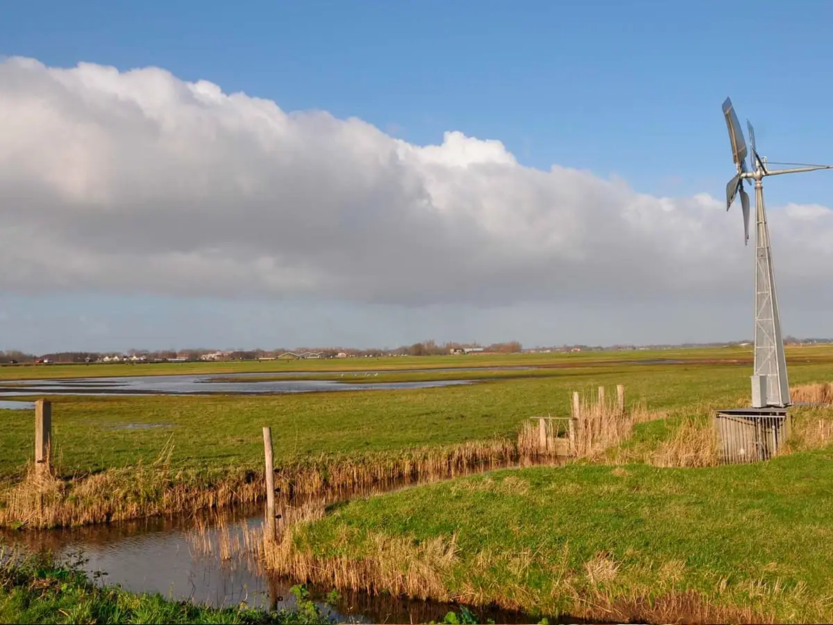 Windmolen in het landschap