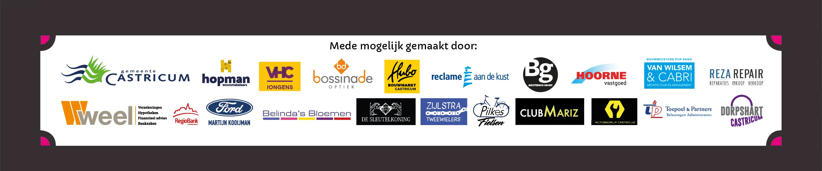 Sponsors van het festival