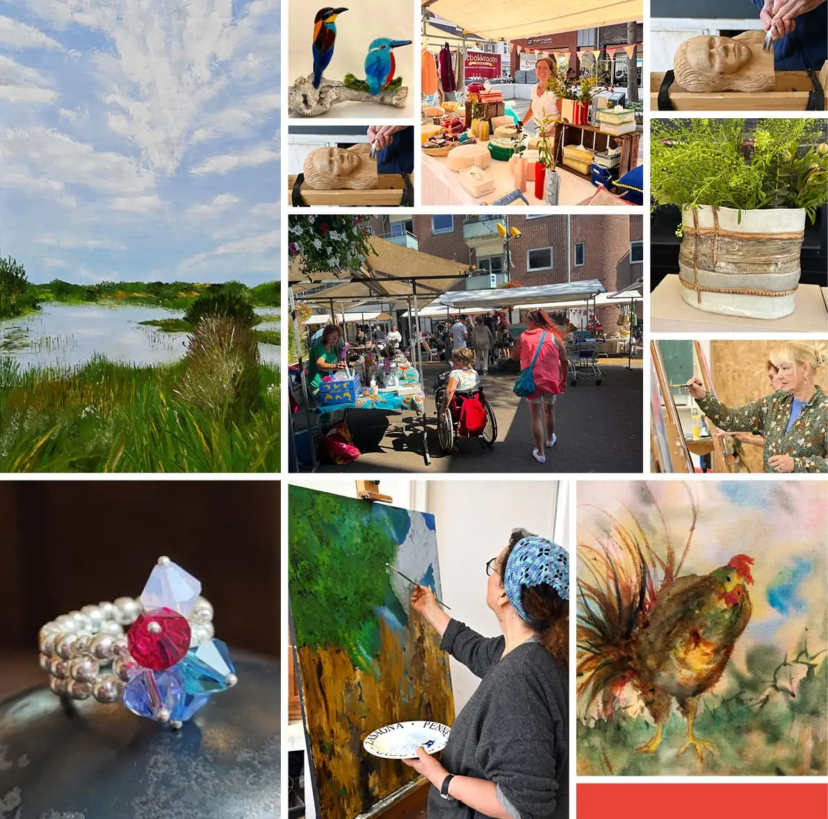 Kramen op de Kunstmarkt