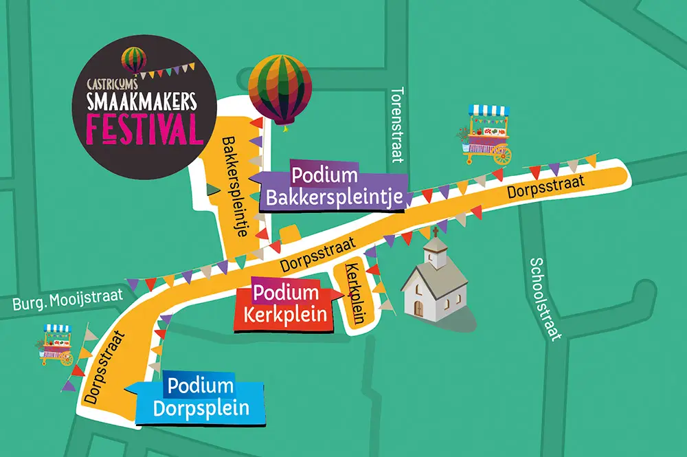Plattegrond van het Festivalterrein
