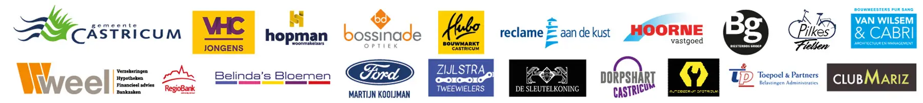 Logo's van sponsoren