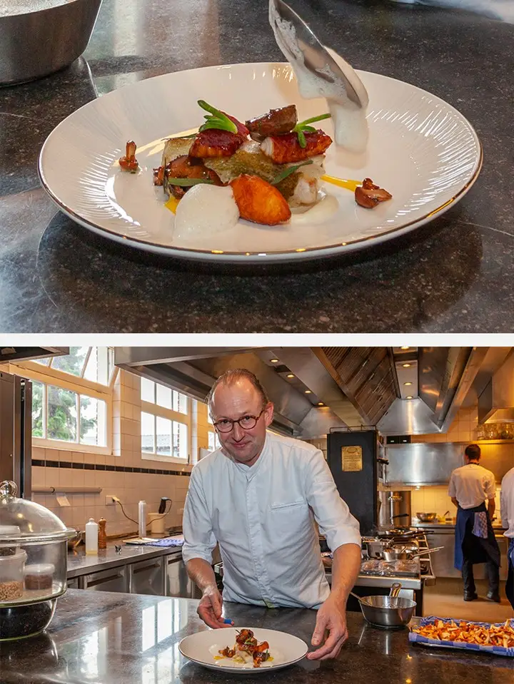 Thorvald de Winter van Apicus en gerecht met lokale ingredienten