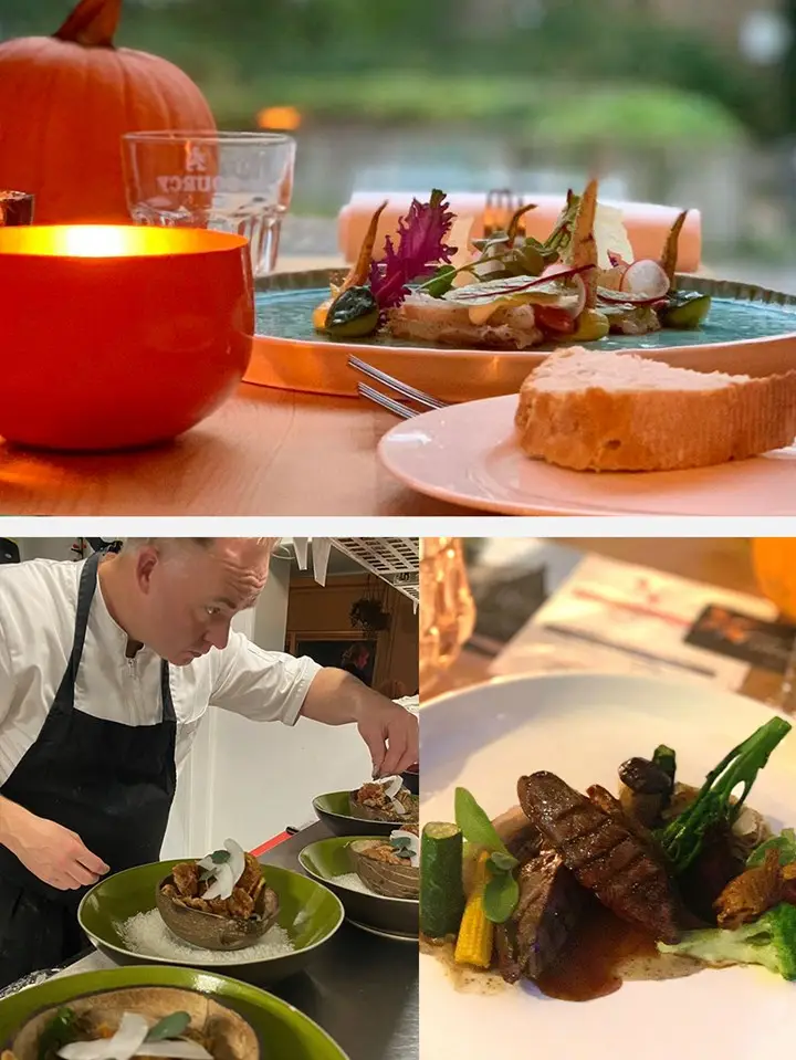 Chef-kok Michiel Bakker die aan het werk is