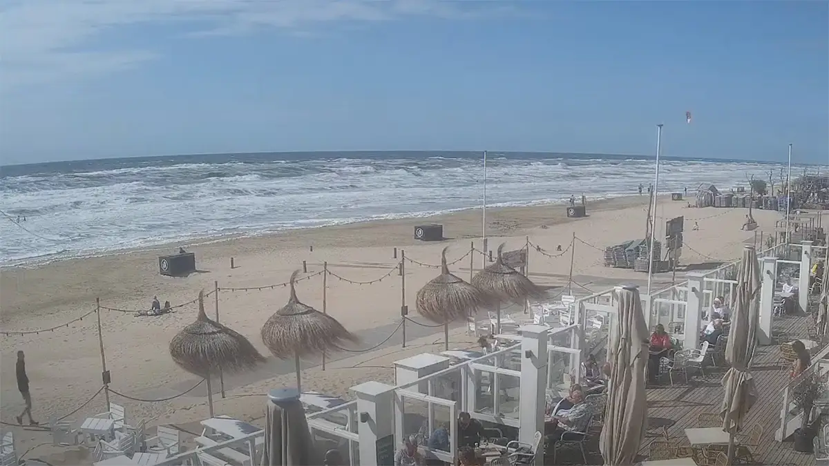 Screenshot des Livestreams von Beach Pavilion Zeezicht auf YouTube