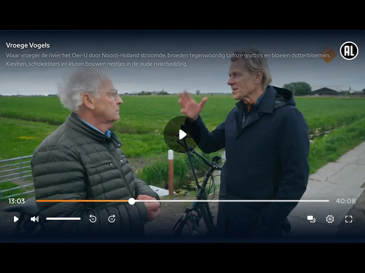 Screenshot van de NPO website