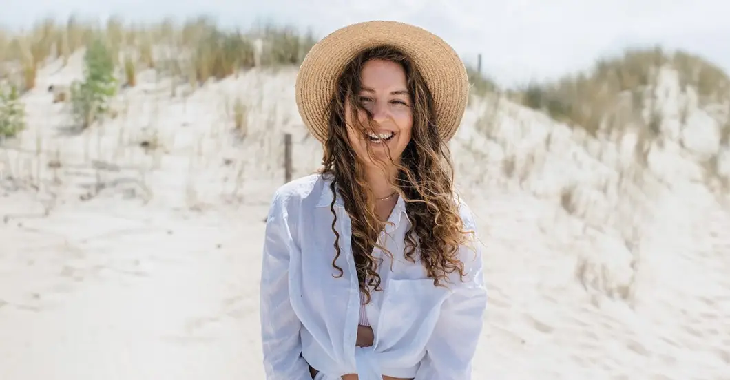 Agnes op het strand