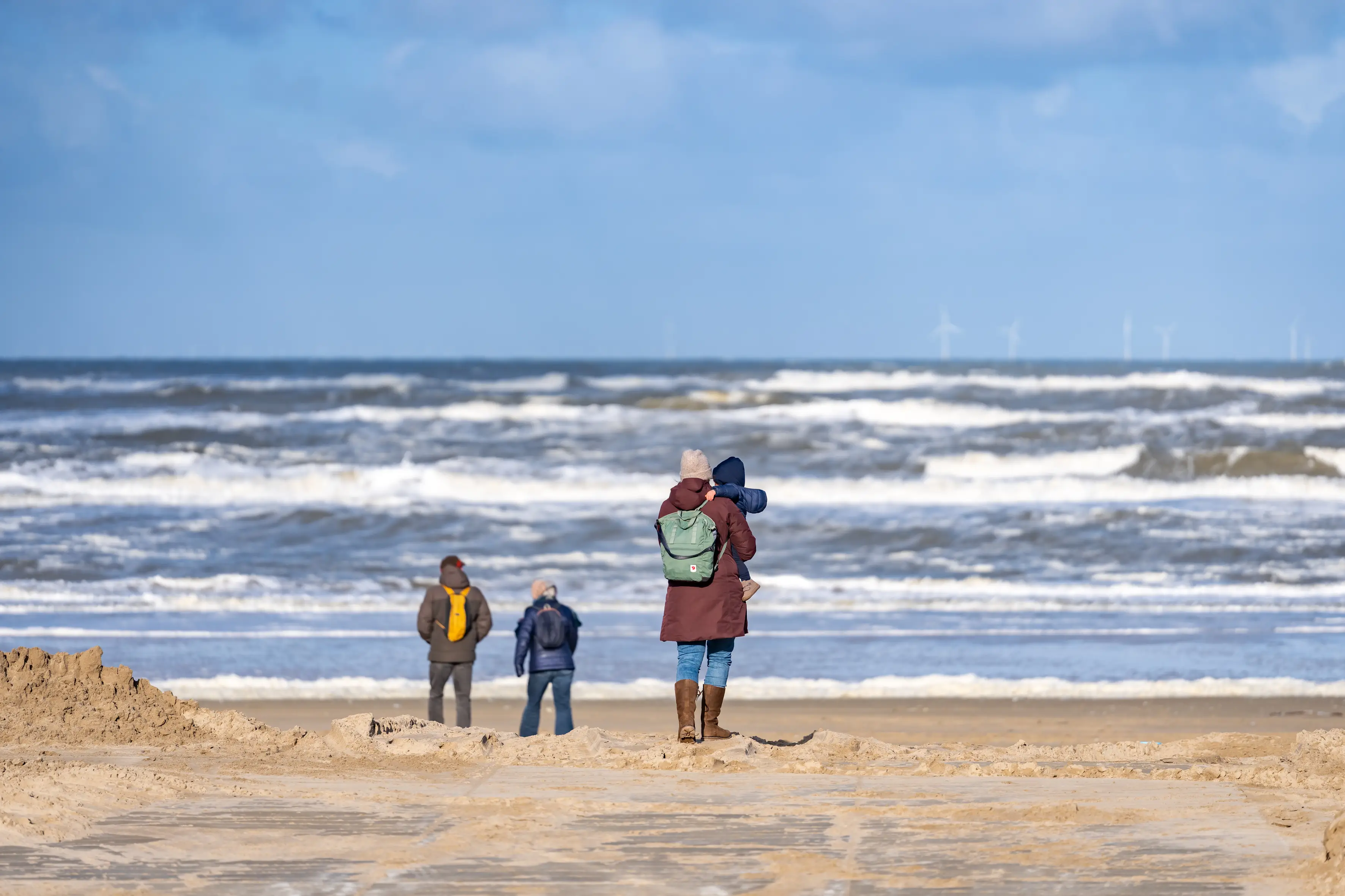 Wandeling op het strand
