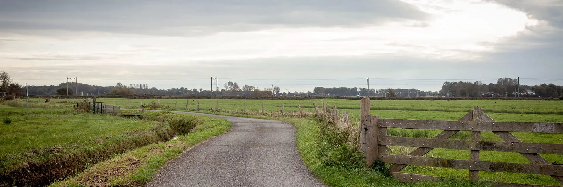 Gewundener Dorfweg in Castricum