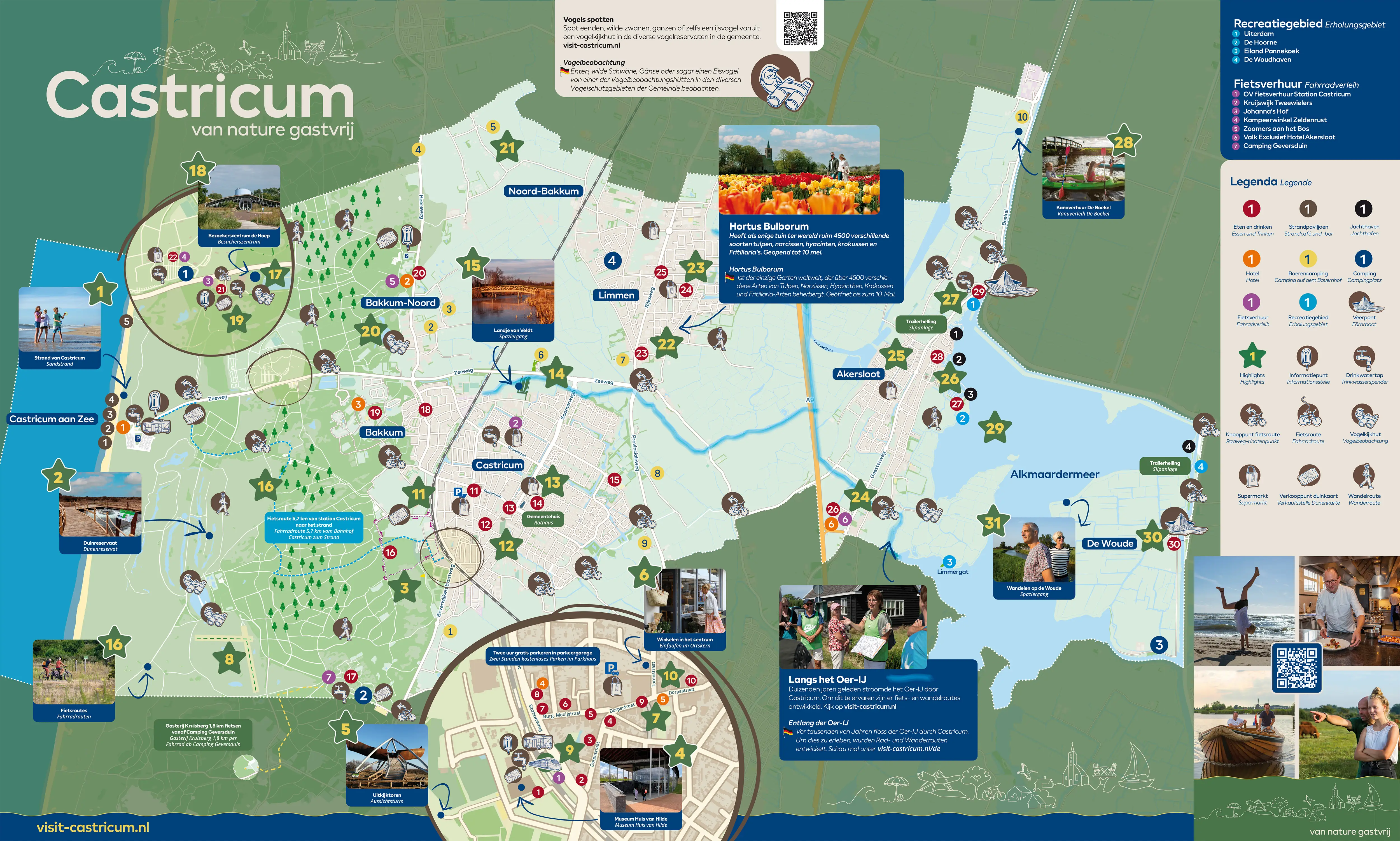 De voorkant van de plattegrond. Al deze informatie is ook toegankelijk leesbaar op onze ontdek en doen pagina's.