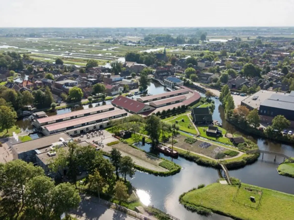 bovenaanzicht van de polder