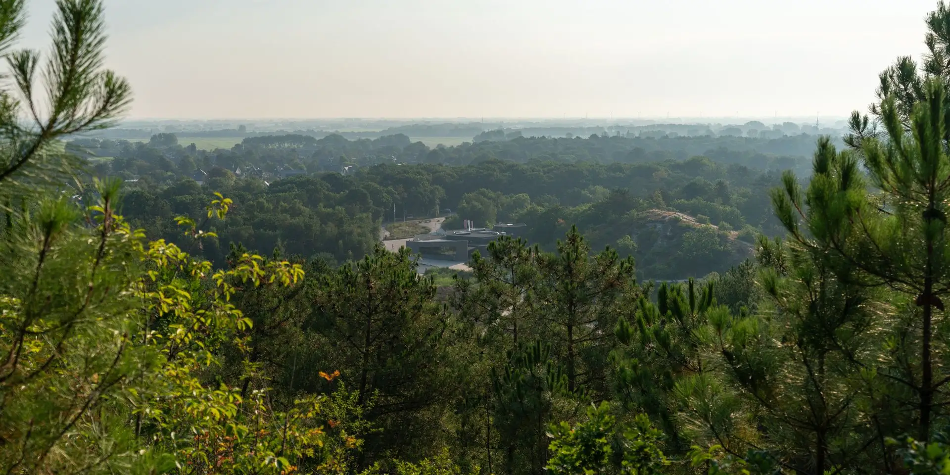 de duinen van Duindorp Schoorl met uitzicht op VVV centrum