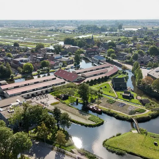 Broekerveiling vanuit de lucht gemaakt met een drone