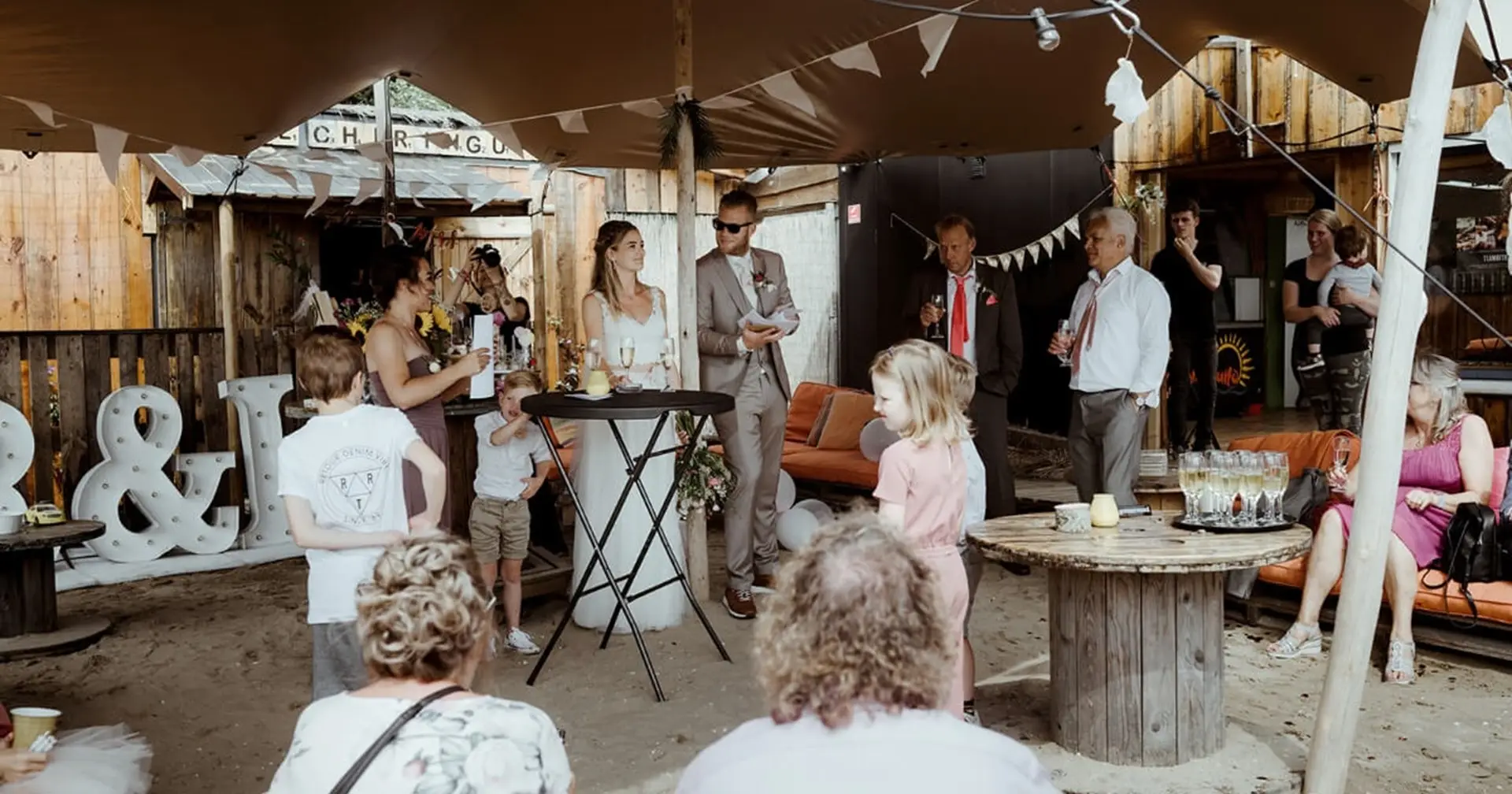 Bruiloft bij het familiebedrijf