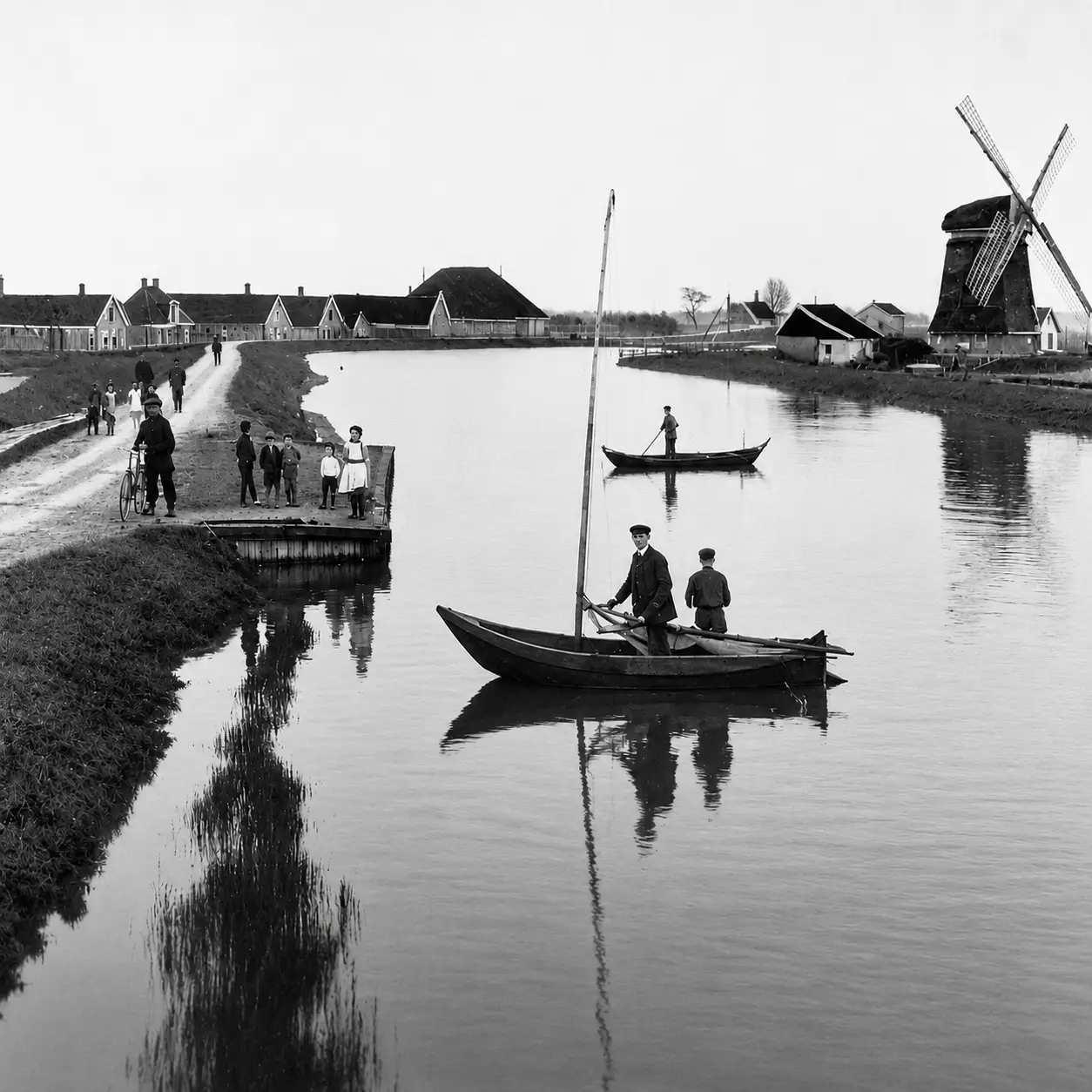 Geschiedenisfoto van Kanaal Alkmaar- Kolhorn uit 1938