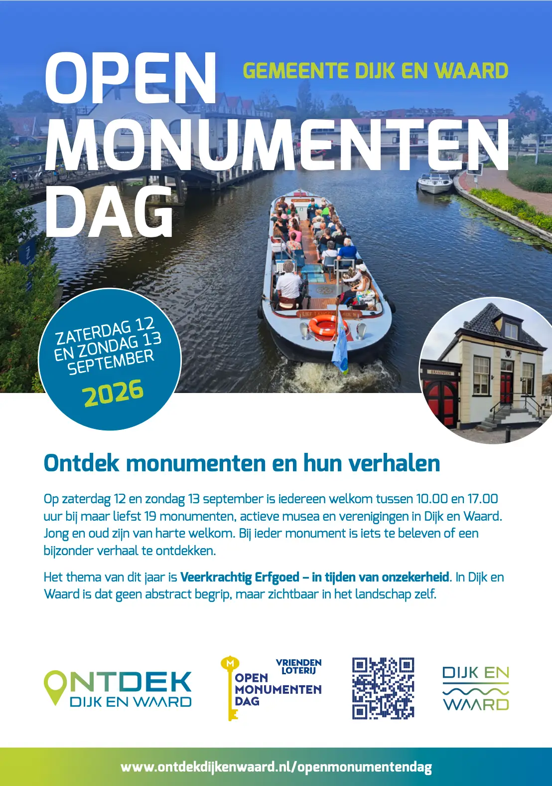 Voorkant van de flyer van Open Monumentendag