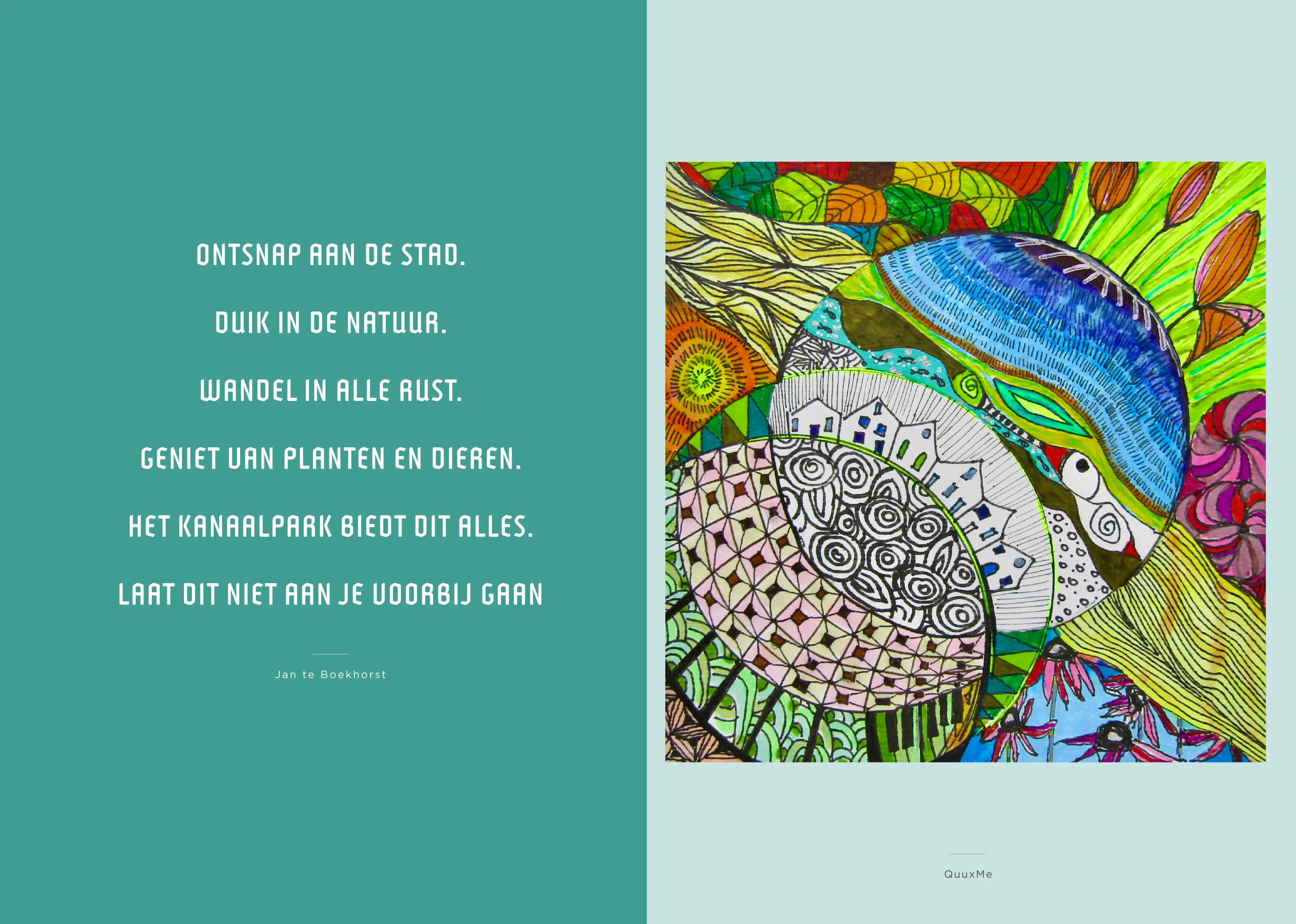 Kunstwerk met gedicht