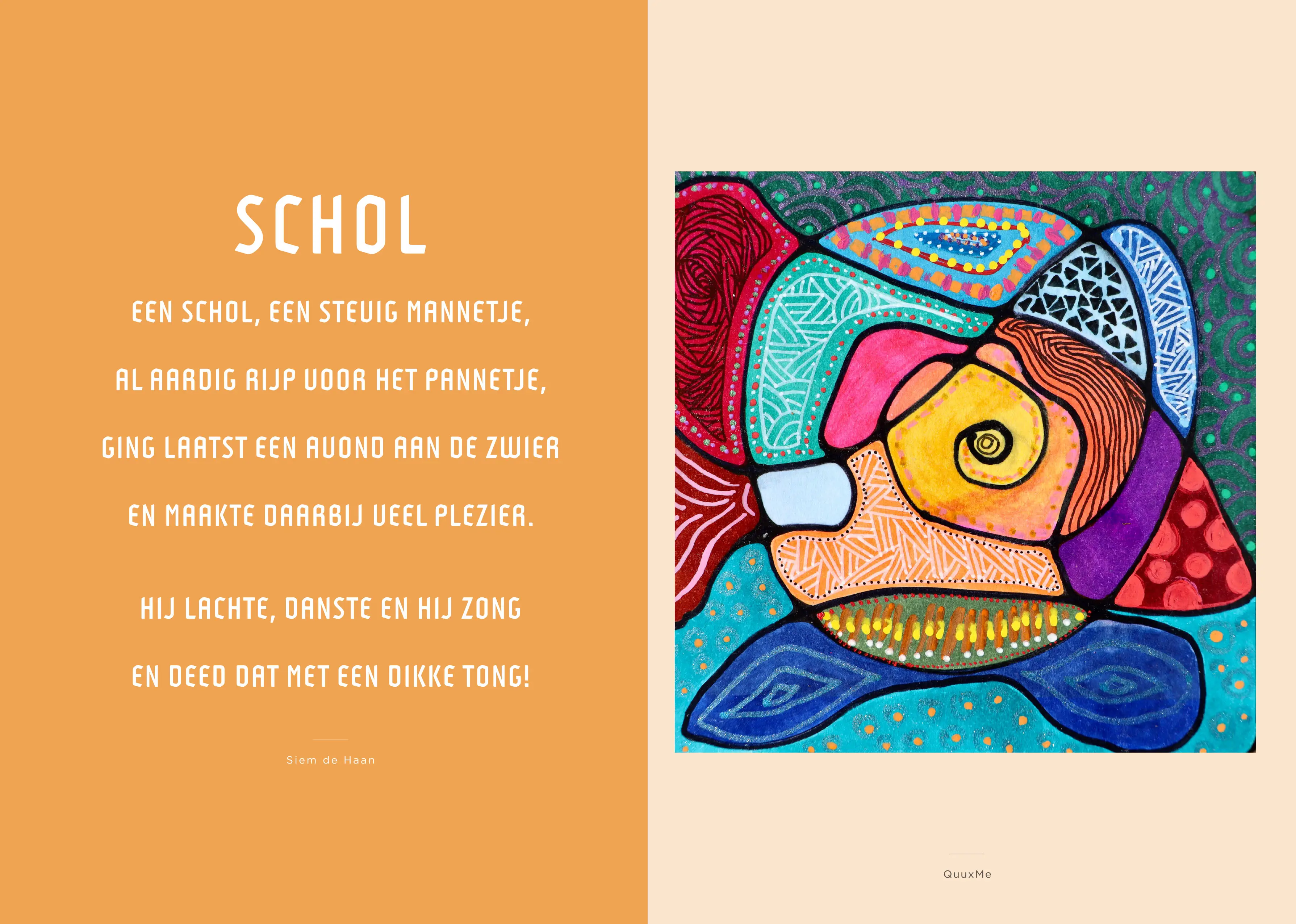Kunstwerk met gedicht