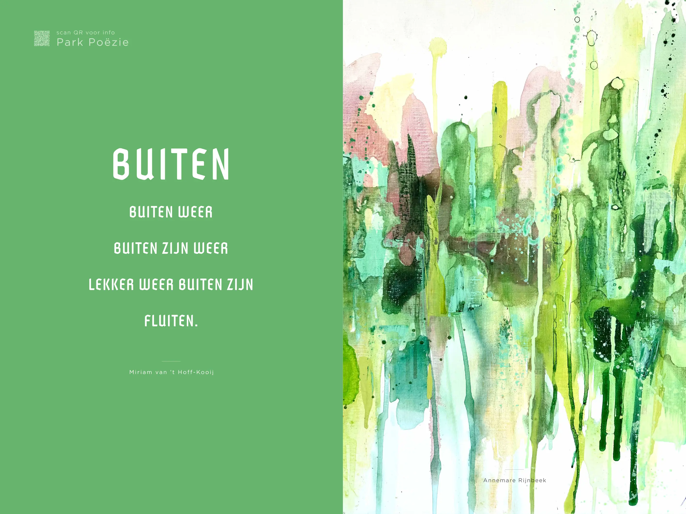 Kunstwerk met gedicht