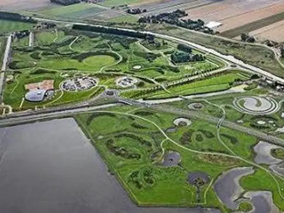 Waterlabyrint van boven