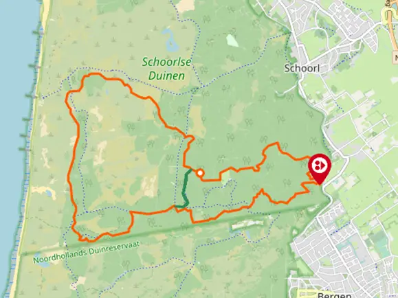 Mountainbike route Schoorl op de kaart